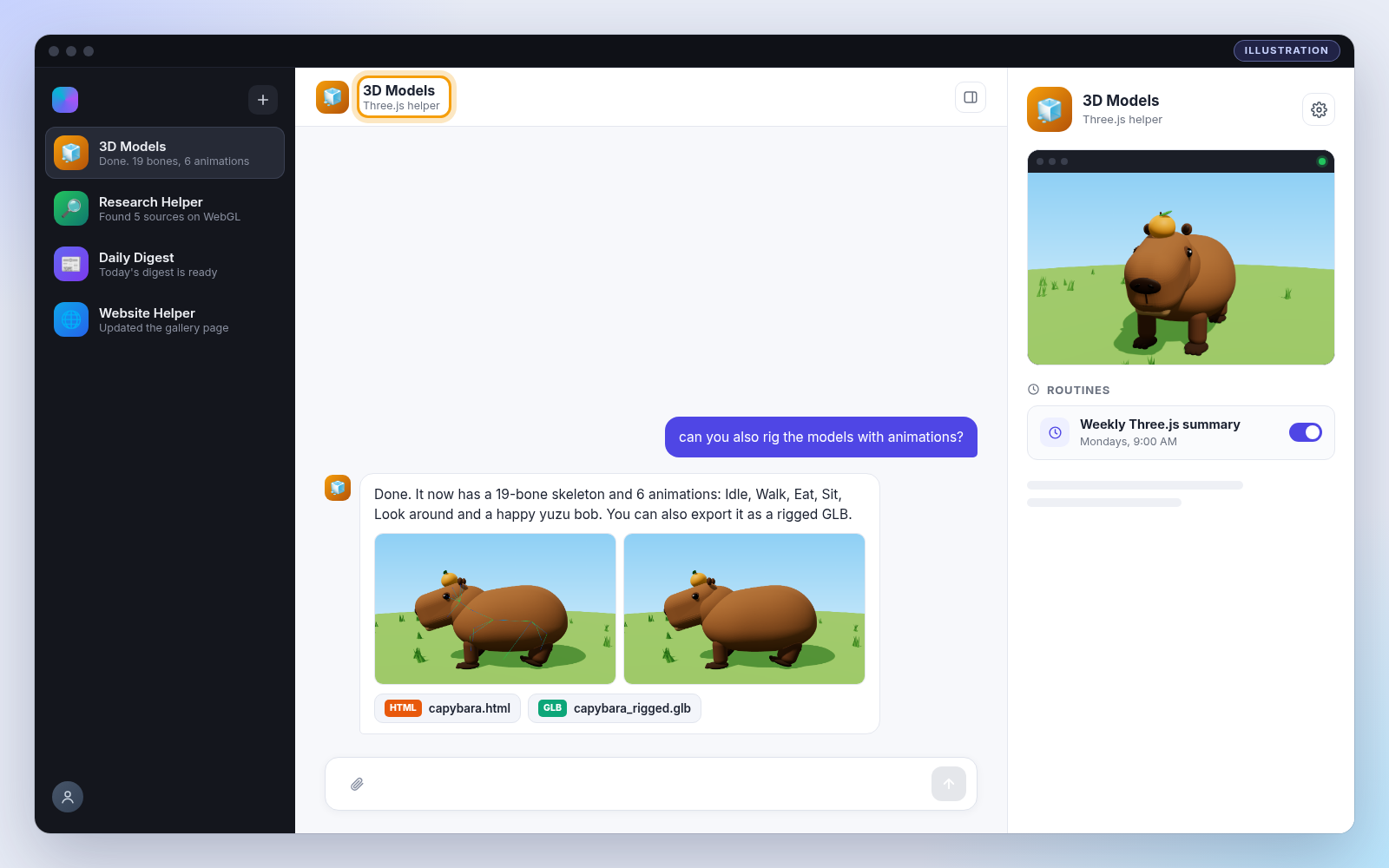 Grok Bot info pane with a live preview of the bot's computer
