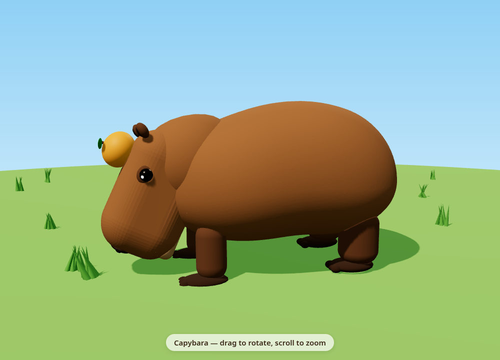 Capybara eat pose