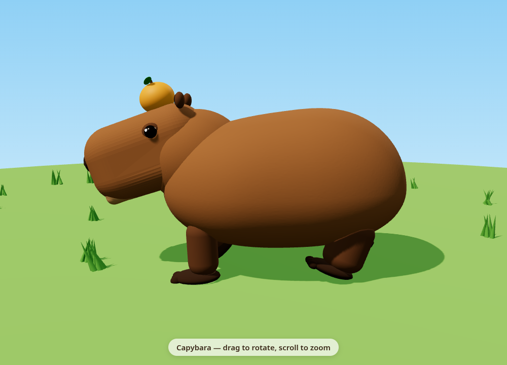 Capybara walk pose